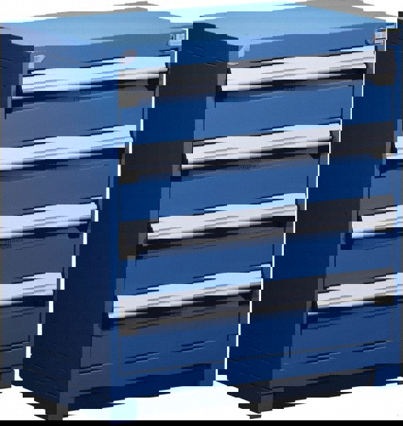 4 Drawer Avalanche Blue Steel Modular Storage Cabinet