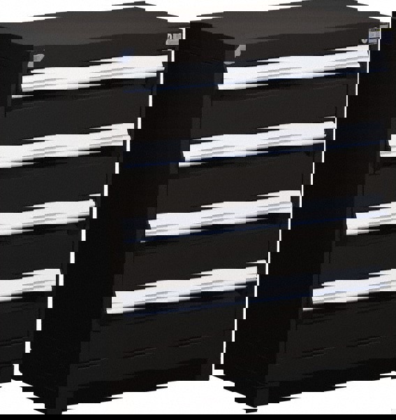 4 Drawer Black Steel Modular Storage Cabinet