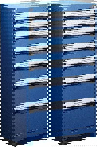 7 Drawer Avalanche Blue Steel Modular Storage Cabinet