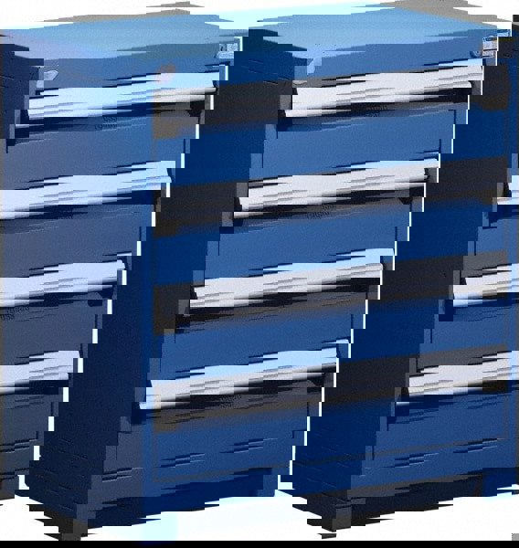 4 Drawer Avalanche Blue Steel Modular Storage Cabinet