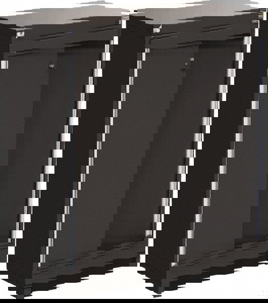 2 Drawer Black Steel Modular Storage Cabinet