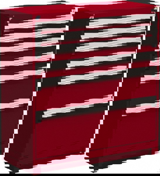 6 Drawer Flame Red Steel Modular Storage Cabinet