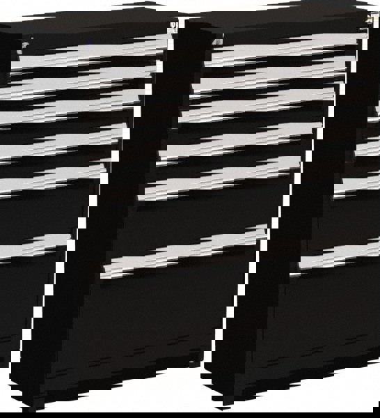 6 Drawer Black Steel Modular Storage Cabinet