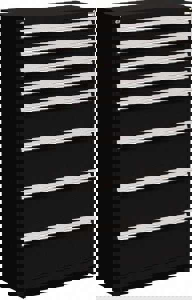 8 Drawer Black Steel Modular Storage Cabinet