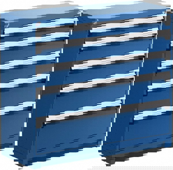 5 Drawer Avalanche Blue Steel Modular Storage Cabinet