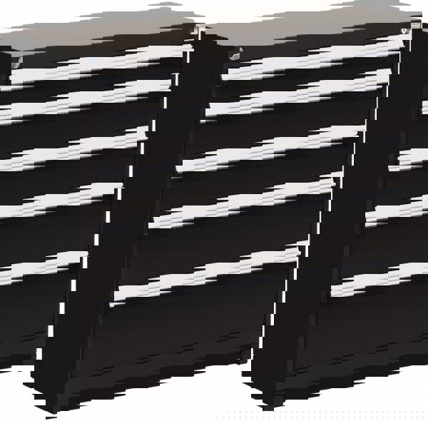 5 Drawer Black Steel Modular Storage Cabinet