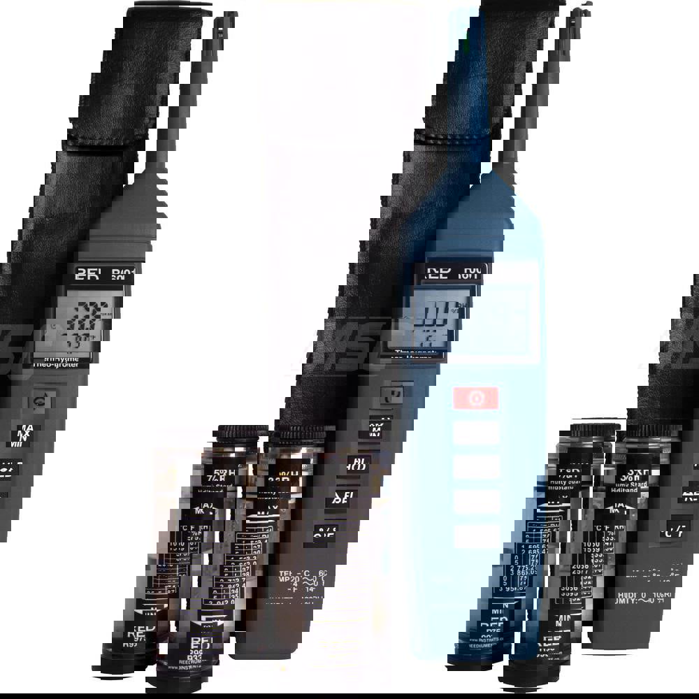 Thermometer/Hygrometer: Minimum Relative Humidity (%): 0; Maximum Relative Humidity (%): 100.00; Minimum Temperature (C): -20.00; Minimum Temperature (F): -4.000; Maximum Temperature (C): 60.00; Maximum Temperature (F): 140.000; Resolution: 0.1; Accuracy