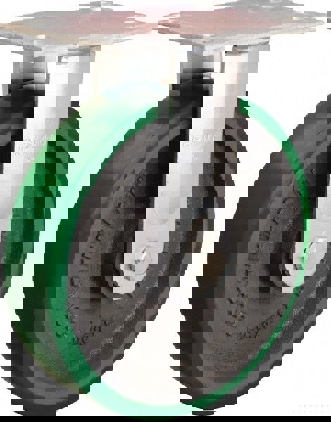 Rigid Top Plate Caster: Polyurethane Mold on to Cast Iron Center, 8