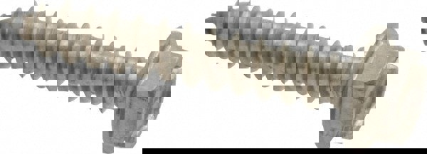 Sheet Metal Screw: #8, Hex Washer Head, Slotted