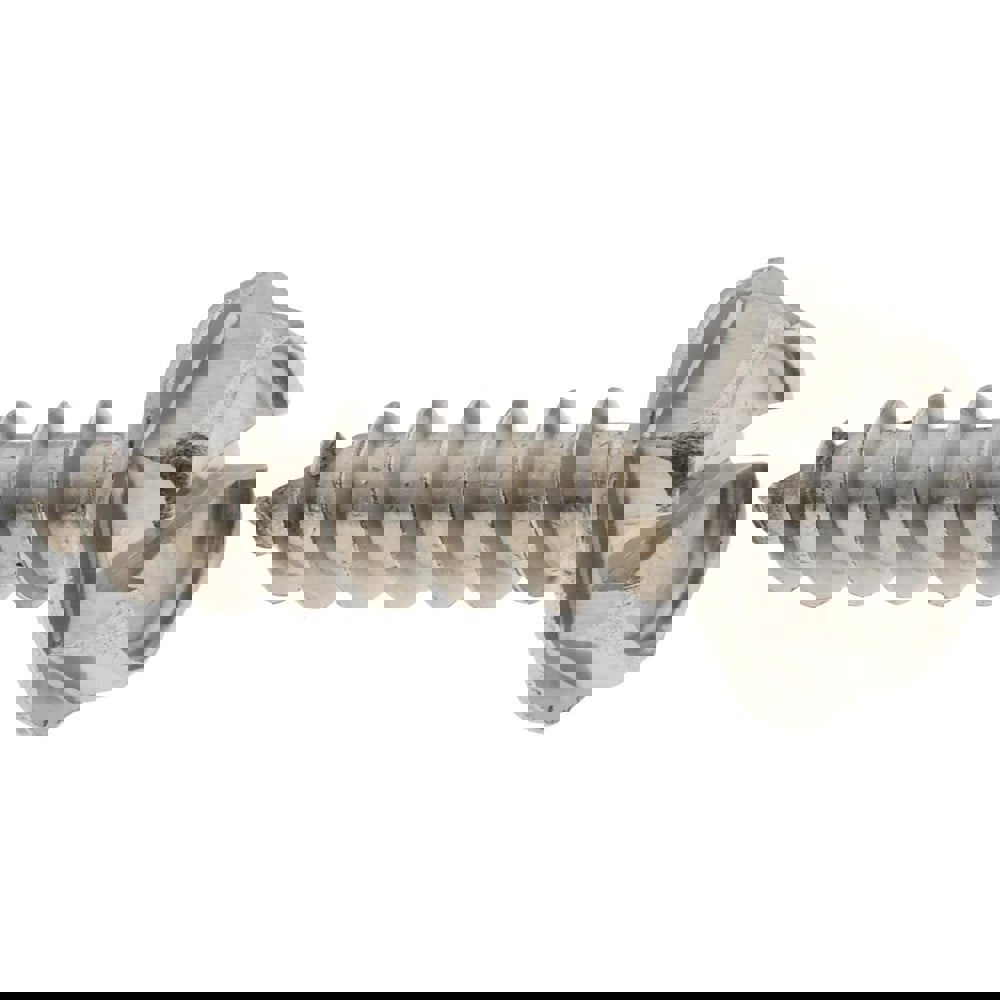 Sheet Metal Screw: #10, Hex Washer Head, Slotted