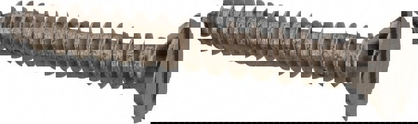 Sheet Metal Screw: #10, Flat Head, Slotted Drive, 1-1/2