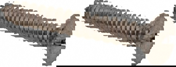 Sheet Metal Screw: #6, Flat Head, Slotted Drive, 1