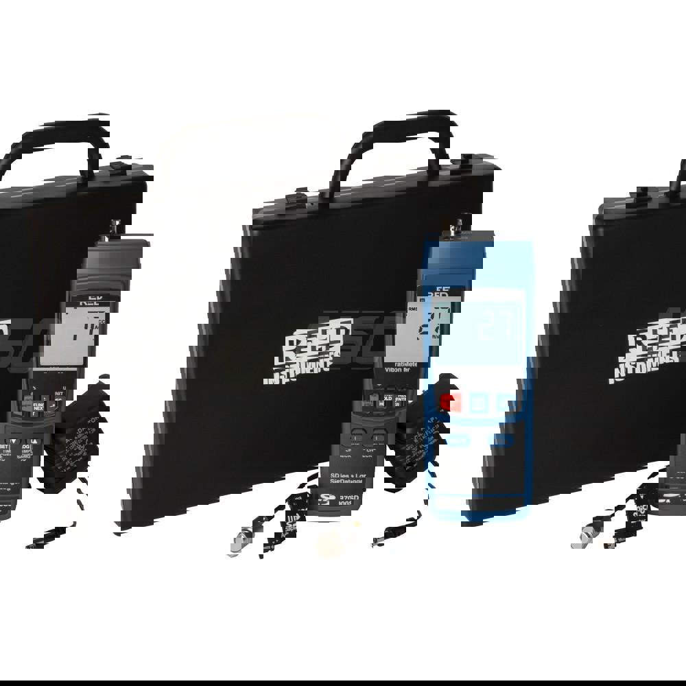 Vibration Meters; Meter Type: Vibration Meter ; Vibration Measurement Range: 10-1000 ; Display Type: 4-Digit LCD ; Measures: Acceleration; Velocity ; Housing Material: Plastic ; Batteries Included: Yes