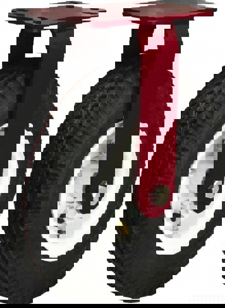 Rigid Top Plate Caster: Rubber, 10