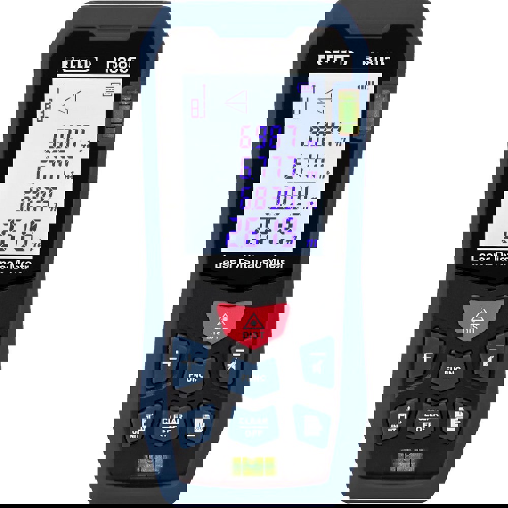 Laser & Ultrasonic Distance Finders; Minimum Distance: 0.5 ft; Maximum Distance (Meters): 164 ft; Maximum Distance (Feet): 164 ft; Maximum Distance: 164 ft; Distance Meter Functions: Continuous Measurement; Laser Pointer Mode; Addition; Area; Subtraction;
