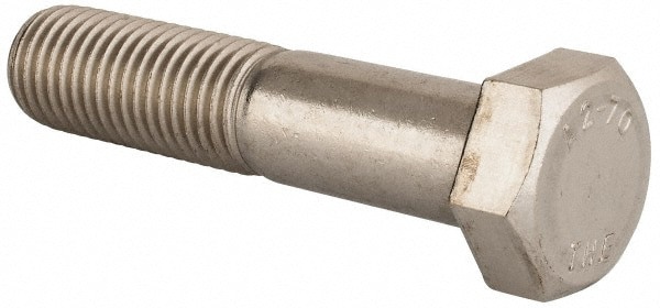 Hex Head Cap Screw: M20 x 2.50 x 90 mm, Grade 18-8 Stainless Steel, Uncoated