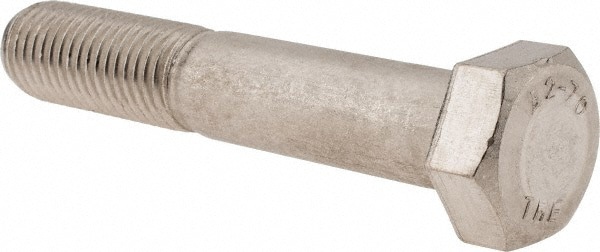 Hex Head Cap Screw: M20 x 2.50 x 110 mm, Grade 18-8 Stainless Steel, Uncoated
