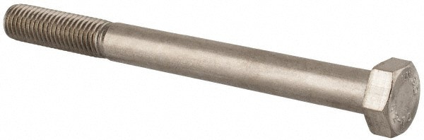 Hex Head Cap Screw: M12 x 1.75 x 130 mm, Grade 18-8 Stainless Steel, Uncoated