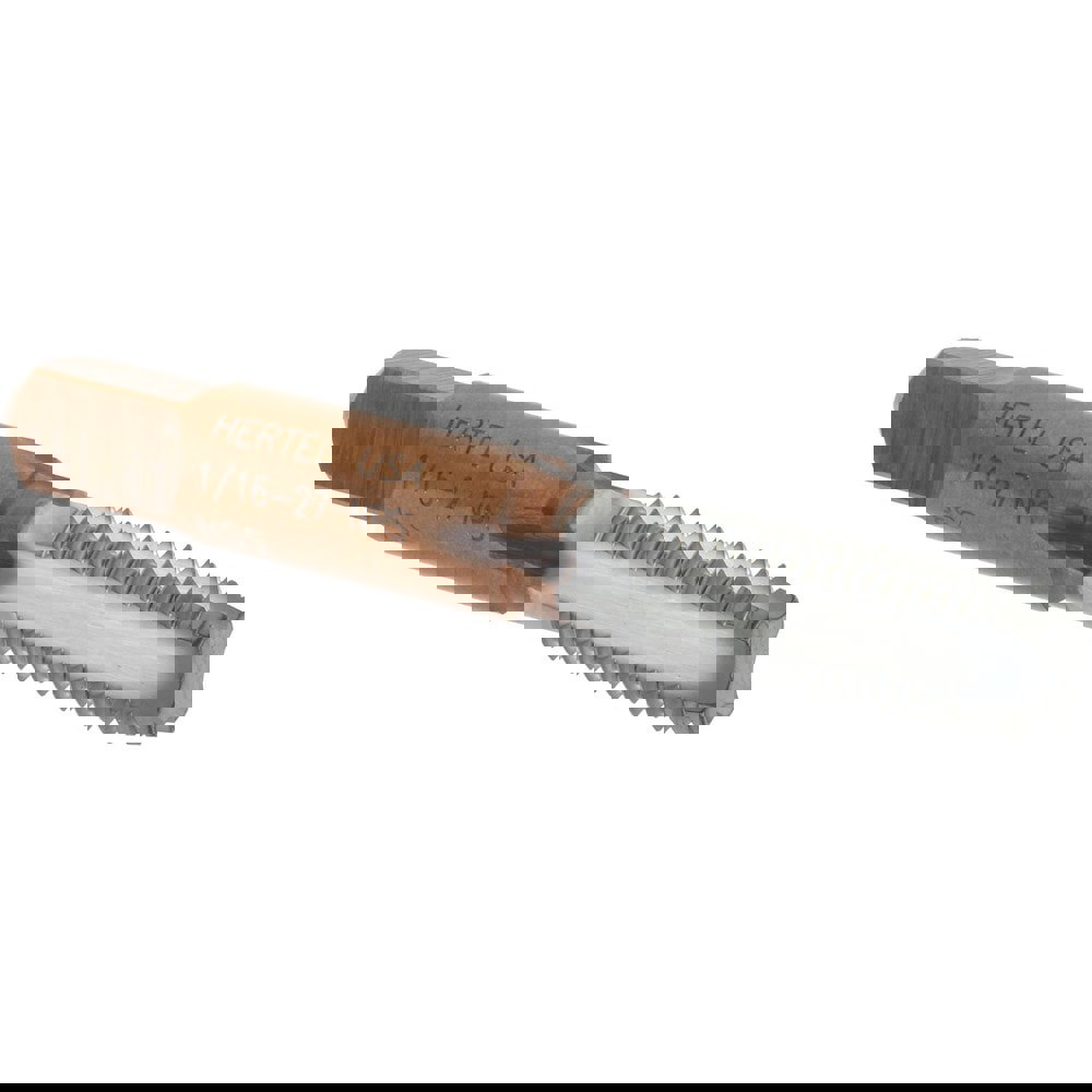 Standard Pipe Tap: 1/16-27, NPS, 4 Flutes, High Speed Steel, Chrome Finish