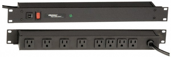 8 Outlets, 120 Volts, 15 Amps, 15' Cord, Power Outlet Strip