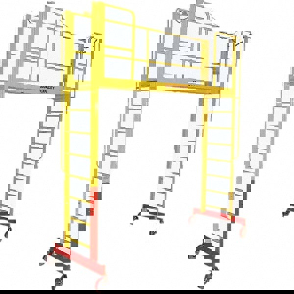 7-Step Steel Double Entry Work Platform: 500 lb Capacity, 24