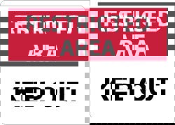 Security & Admittance Sign: Rectangle, 