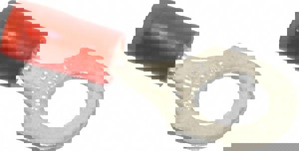 D Shaped Ring Terminal: Partially Insulated, 22 to 16 AWG, Crimp Connection