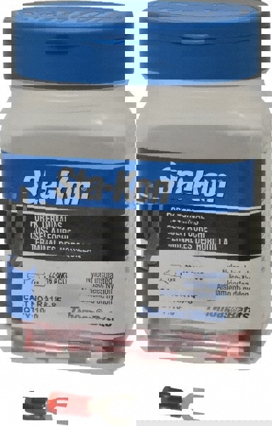 Standard Fork Terminal: Red, Nylon, Partially Insulated, #8 Stud, Crimp