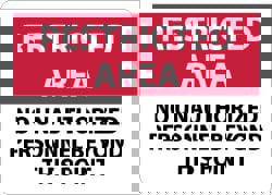 Security & Admittance Sign: Rectangle, 