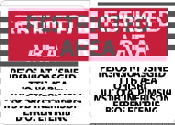 Security & Admittance Sign: Rectangle, 