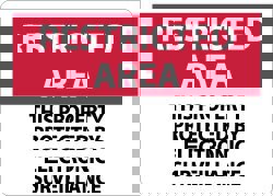 Security & Admittance Sign: Rectangle, 