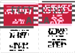 Security & Admittance Sign: Rectangle, 