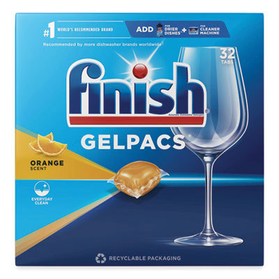 FINISH Dish Detergent Gelpacs, Orange Sc