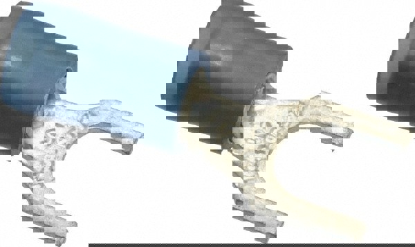 Standard Fork Terminal: Blue, Nylon, Partially Insulated, #10 Stud, Crimp