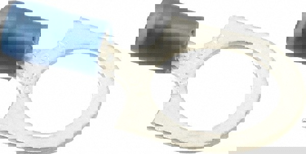 D Shaped Ring Terminal: Partially Insulated, 18 to 14 AWG, Crimp Connection