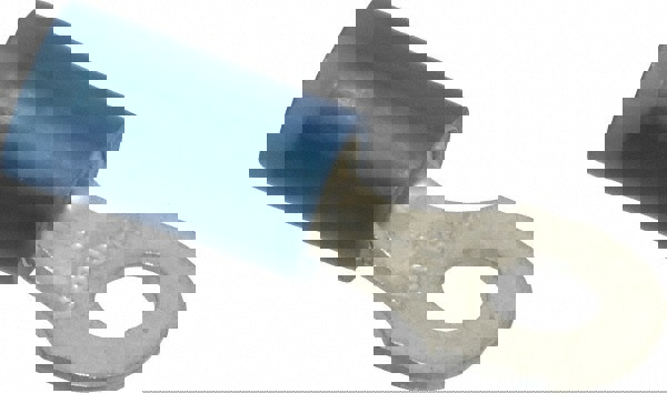 D Shaped Ring Terminal: Partially Insulated, 18 to 14 AWG, Crimp Connection