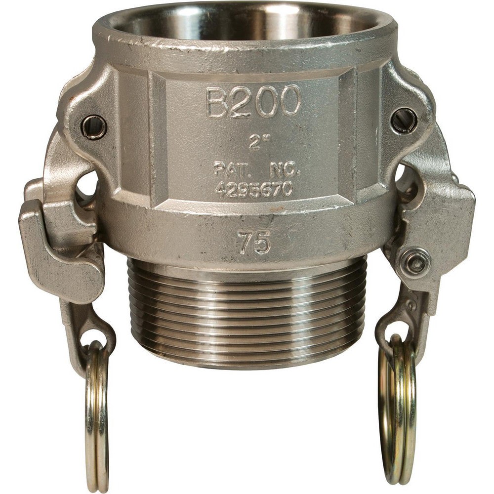 Suction & Discharge Hose Couplings; Type: Type B Coupler ; Coupling Type: Cam & Groove ; Coupling Descriptor: EZ Boss-Lock Coupler x MNPT ; Material: Stainless Steel ; Coupler Size (Fractional Inch): 3 ; Thread Size: 3