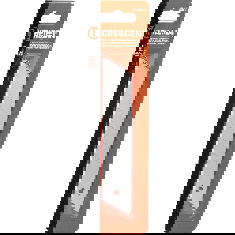 Knife Blades; Blade Type: Snap-Off ; Blade Material: Steel ; Blade Point Type: Sharp ; Blade Edge Type: Straight ; Blade Length (mm): 119.3800 ; Blade Thickness (Decimal Inch): 0.0340