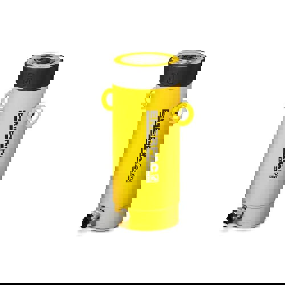 Portable Hydraulic Cylinder: Single Acting, 136.67 cu in Oil Capacity