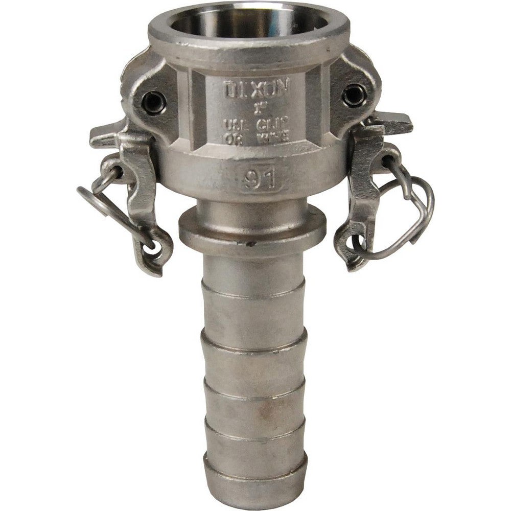 Suction & Discharge Hose Couplings; Type: Type C Coupler ; Coupling Type: Cam & Groove ; Coupling Descriptor: Boss-Lock Coupler x Hose Shank ; Material: Stainless Steel ; Coupler Size (Fractional Inch): 1 ; Thread Size: Non-Threaded