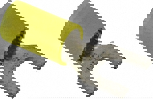 Standard Fork Terminal: Yellow, Nylon, Partially Insulated, #10 Stud, Crimp