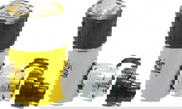 Portable Hydraulic Cylinder: Single Acting, 2.24 cu in Oil Capacity