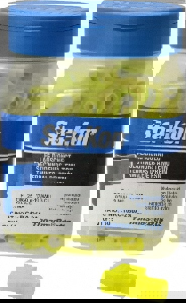 Wire Disconnect: Female, Yellow, Nylon, 12-10 AWG, 1/4