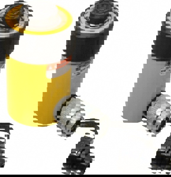 Portable Hydraulic Cylinder: Single Acting, 3.14 cu in Oil Capacity