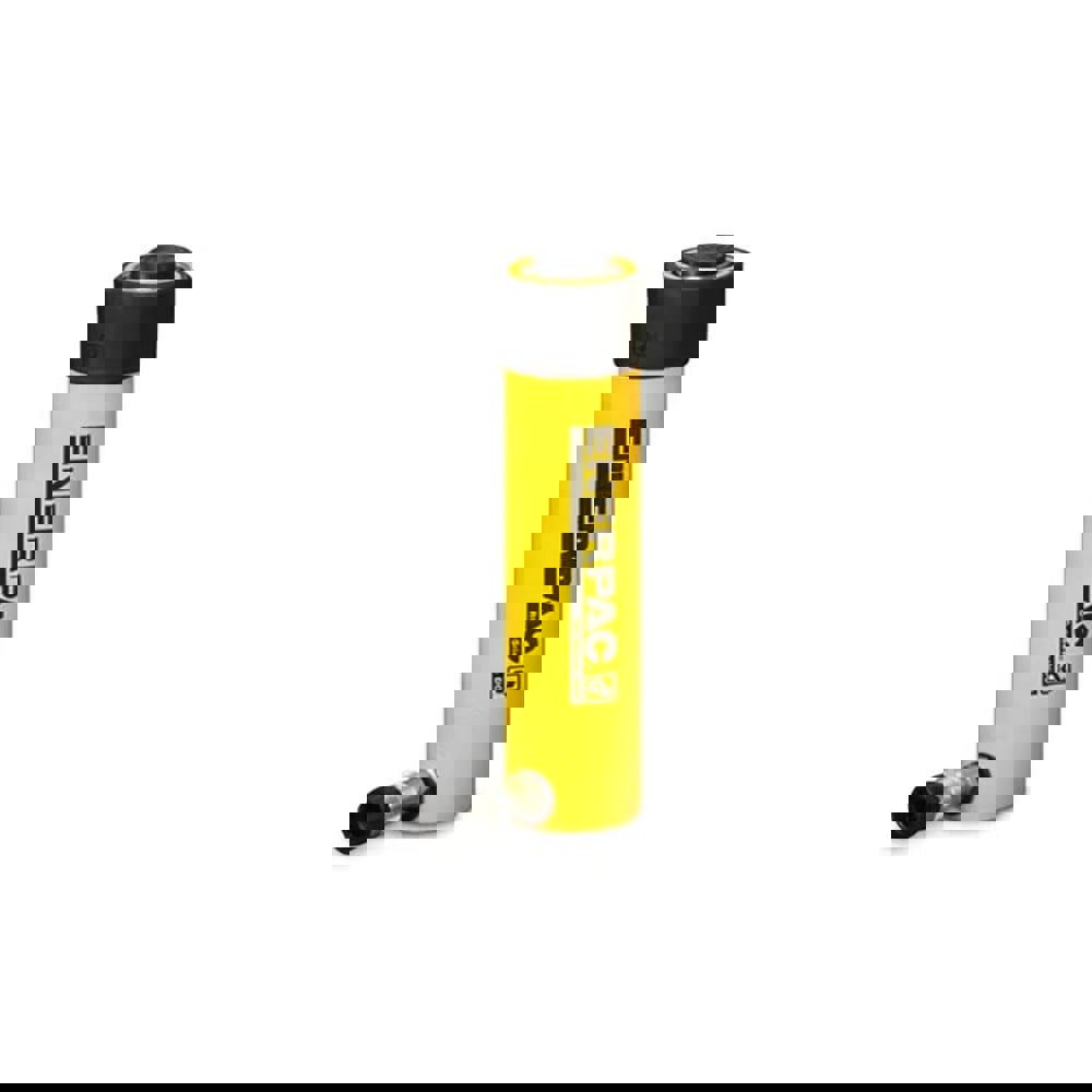 Portable Hydraulic Cylinder: Single Acting, 63.18 cu in Oil Capacity