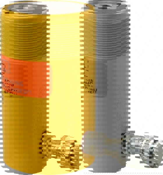 Portable Hydraulic Cylinder: Single Acting, 4.49 cu in Oil Capacity