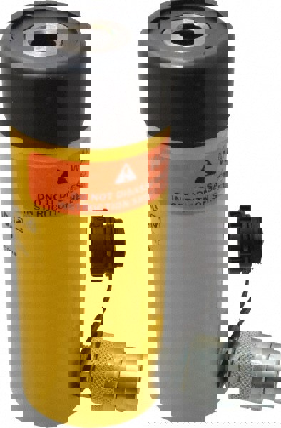 Portable Hydraulic Cylinder: Single Acting, 8.29 cu in Oil Capacity