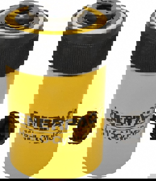 Portable Hydraulic Cylinder: Single Acting, 9.46 cu in Oil Capacity