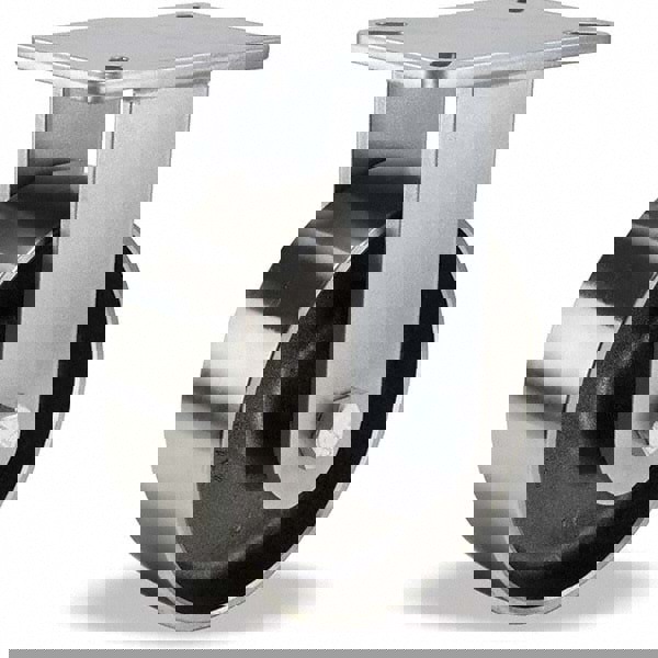 Rigid Top Plate Caster: Forged Steel, 8