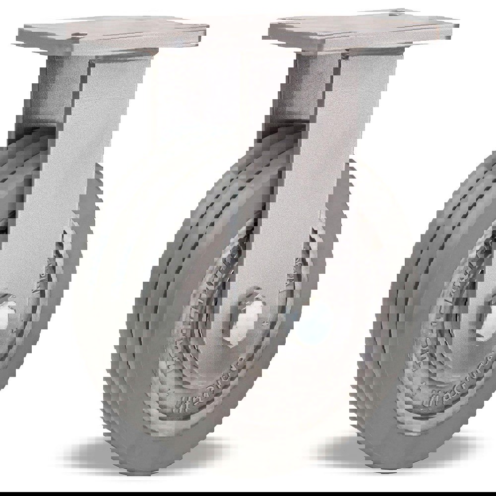 Rigid Top Plate Caster: Polyurethane on Aluminum, 8